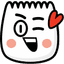 TikTok [blink] emoji - This TikTok emoji represents winking, flirtation, or playful eye contact