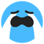 TikTok [cry] emoji - This TikTok emoji represents sadness, disappointment, or emotional pain