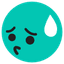 TikTok [embarrassed] emoji - This TikTok emoji shows embarrassment, shyness, or being flustered