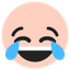 TikTok [laughwithtears] emoji - This TikTok emoji shows laughing so hard you're crying