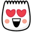 TikTok [loveface] emoji - This TikTok emoji shows being in love or deeply affectionate