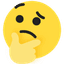 TikTok [thinking] emoji - This TikTok emoji represents thinking, contemplation, or being in deep thought